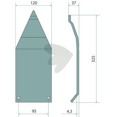 Slpsko Tjocklek: 4 mm, bredd: 120 mm