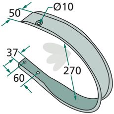 Avskrapare utvndigt KR 130, 160 fr. Bj 90 hl 10mm