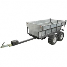 Elhydraulisk ATV tippvagn med maxlast på 1400 kg, perfekt för jordbruk och byggarbeten.