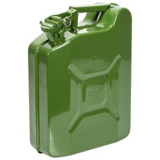 Grön jeepdunk på 10L, perfekt för transport av vätskor på äventyr.