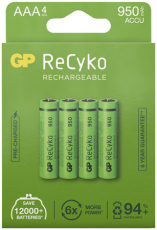 LADDNINGSBART BATTERI 1,2V AAA 950MAH RECYKO 4ST