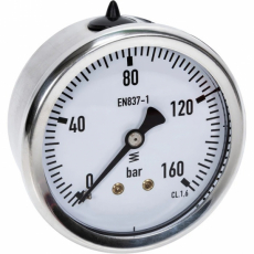 Manometer 160Bar, 63mm, bakmontering, för tuffa industriella tillämpningar.