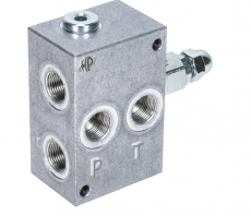 CETOP 3/NK6 tryckventil 1-sektion 3/8", viktigt för stabil hydraulik