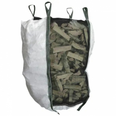 Vedsäck 96x96x135 cm, optimal för förvaring och transport av ved.