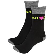 Strumpor Love Dad Gr/Svart