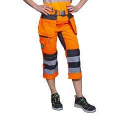 Capribyxor Stretch Med Spikfickor Moreeni Orange