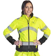 Softshell Jacka Danica Dam Kl2 En20471 Gul/Svart