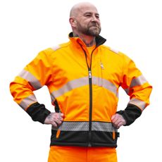 Softshell Jacka Randal Kl2 En20471 Orange/Svart