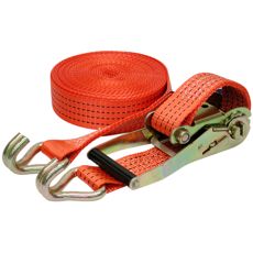 Rejält spännband på 50mm och 10m, maxlast 2/4 ton för säker transport.
