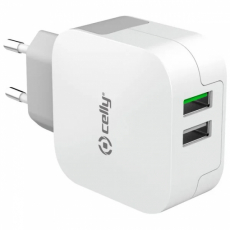 Laddare för vägguttag 2x USB-A 17W 3,4 A