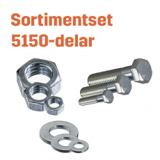 Sortiment bultar, brickor, muttrar 5150 delar