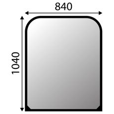 Vindruta Case Kobelco Nh 2010- Övre