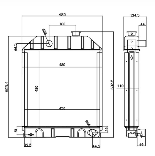 Kylare Ford 81817280 i gruppen Reservdelar / Reservdelar till traktor / Ford hos Sagro.se (F0100)